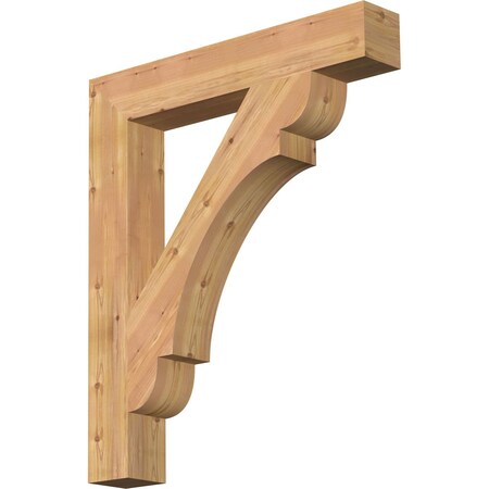 Ekena Millwork Olympic Block Smooth Bracket, Western Red Cedar, 5 1/2"W x 36"D x 42"H BKT06X36X42OLY05SWR